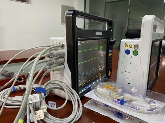 Mesin pemantauan vital portabel, multi parameter monitor pasien dengan EKG