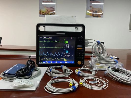 Modular Rumah Sakit Vital Monitor Mesin Multilingual Dengan 12,1&quot; Tampilan