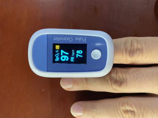 SPO2 Monitoring OLED Pulse Oximeter dengan tampilan berwarna-warni, monitor oksigen darah