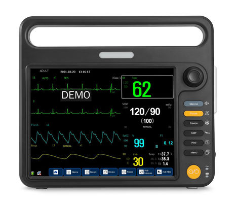12.1 inci portabel monitor pasien jantung dengan HL7 kompatibel, USB dataoutput fungsi, vital monitor