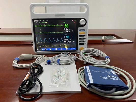 Portable NIBP SPO2 Patient Monitor, EKG Heart Monitor Untuk ICU Rumah Sakit