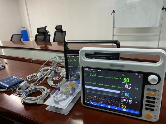 Klinik Rumah Sakit Portable Monitor Pasien Modular 12.1 Inch Dengan EKG SPO2