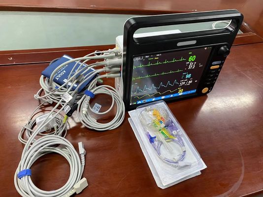 12.1 Inch Heart Patient Monitor MultiParameter Dengan Sensor EtCO2