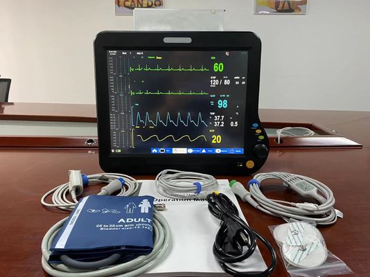 Modular ICU Heart Monitor Multilingual Dengan EKG NIBP SPO2 Standar