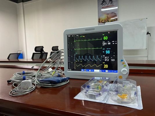 6 Parameter ICU Cardiac Monitor Portable Untuk Pemantauan EKG NIBP SPO2