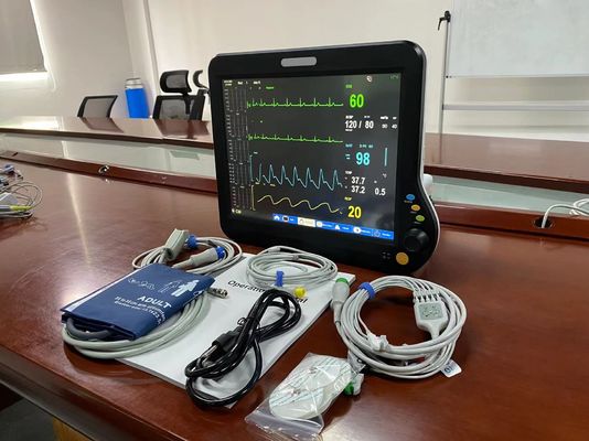 Mesin pemantau tanda vital portabel dengan EKG SPO2 NIBP Temp