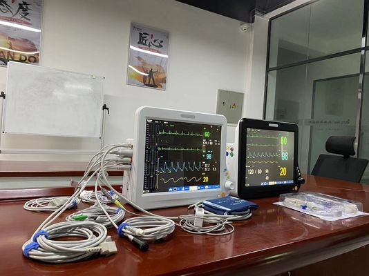 15 Inch Monitor Vital Device, bedside Heart Monitor Untuk Klinik Rumah Sakit