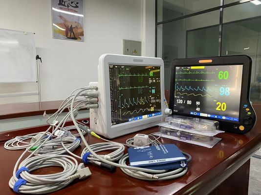 Modular ICU Heart Monitor Multilingual Dengan EKG NIBP SPO2 Standar