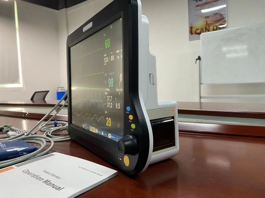 15 &quot; Multi Parameter Monitor Pasien, Ambulans Heart Monitor Dengan 2 Temp PR HR
