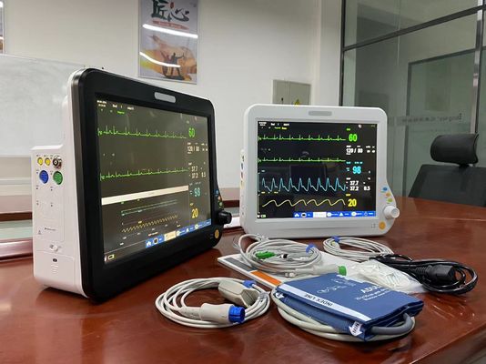 ICU Multi Parameter Monitor Pasien dengan layar LCD TFT 15 inci