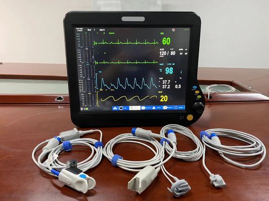 Multilingual Vital Parameter Monitor, Rumah Sakit Vital Machine 15 Inch untuk Dewasa