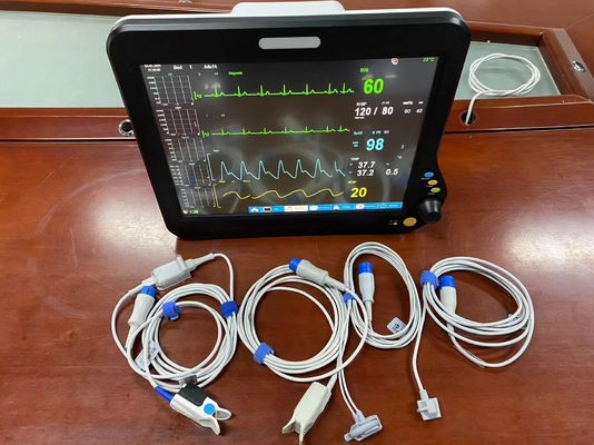 15 &quot; Multi Parameter Monitor Pasien, Ambulans Heart Monitor Dengan 2 Temp PR HR