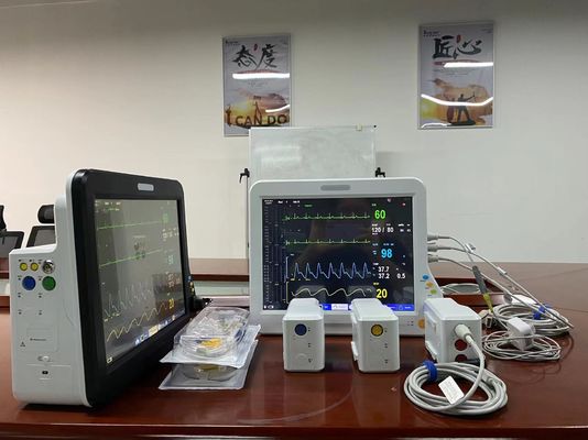 ICU Cardiac Modular Monitor Pasien Portable Multi Parameter Multilingual