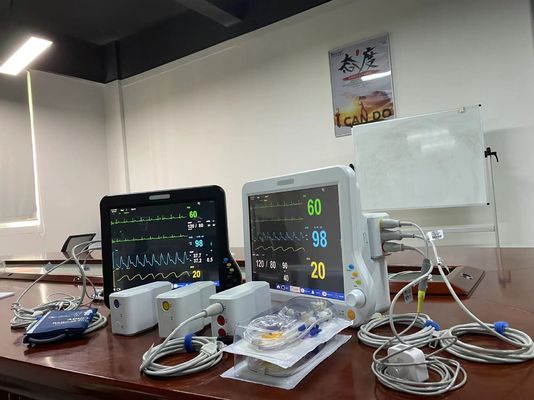 ICU Cardiac Modular Monitor Pasien Portable Multi Parameter Multilingual