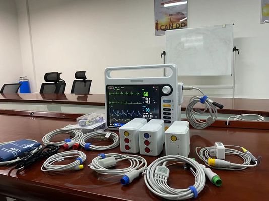 Rumah Sakit Elektronik Vital Signal Monitor 12.1 Inch Untuk ICU Pemantauan Jantung