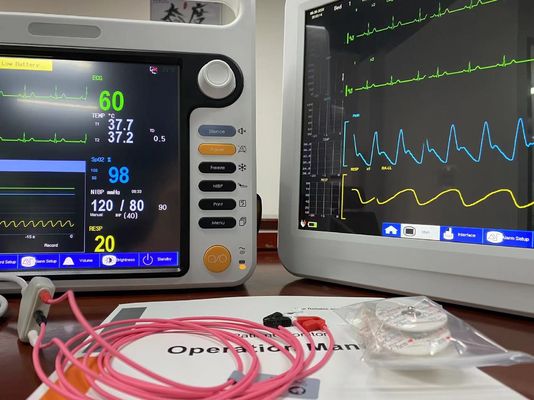 ICU jantung monitor pasien bayi baru lahir dengan 3 led EKG NIBP SPO2