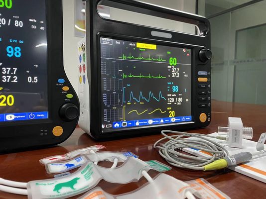 Multi Bahasa Monitor Multiparameter Veteriner 12,1 Inch OEM ODM