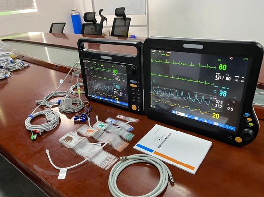 Monitor Multiparameter Veteriner Tanpa Kipas Berbahasa Berbagai Dengan Layar 12,1 Inci
