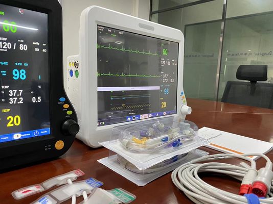 Mesin Vital Digital Veterinary dengan EKG NIBP SPO2 2 Temp Standard