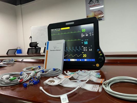 Multilingual Monitor Multiparameter Veterinary 15 Inch Dengan EtCO2 CMS Touch