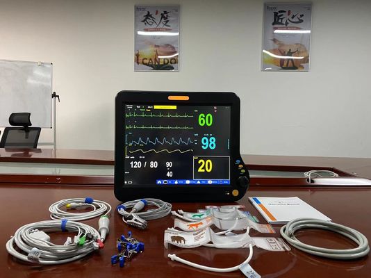 Multilingual Monitor Multiparameter Veterinary 15 Inch Dengan EtCO2 CMS Touch