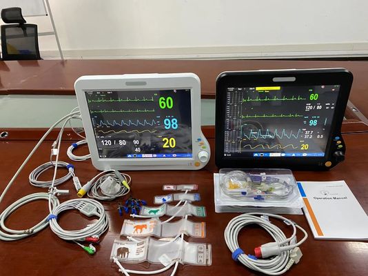 Multilingual Monitor Multiparameter Veterinary 15 Inch Dengan EtCO2 CMS Touch
