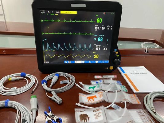 2Temp Resp Veterinary Multiparameter Monitor Multi Bahasa Untuk Diagnosis Bedah
