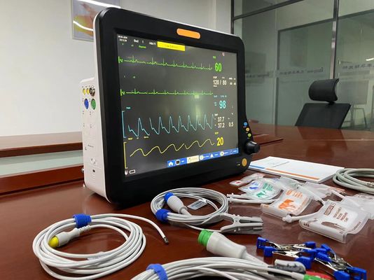 15 Inch Veterinary Vital Signs Monitor Mesin Multi Parameter Untuk Diagnosis Hewan
