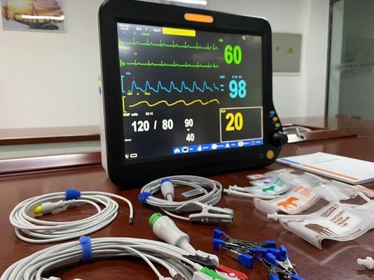 15 Inch Veterinary Multiparameter Monitor Untuk Hewan Pet Operasi