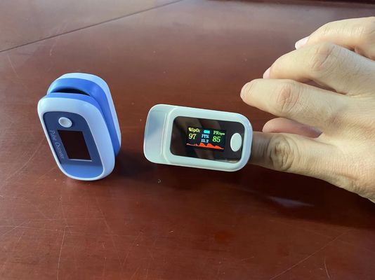 Oximeter Pulsa Jari OLED Monitor Saturasi Oksigen Darah Spo2 Untuk Klinik Rumah, monitor oksigen darah