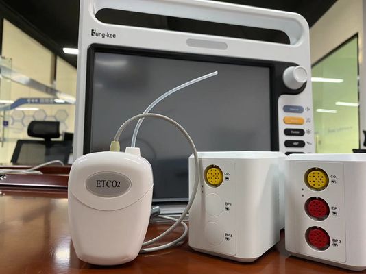 Modul sidestream CO2 plastik putih untuk pemantauan CO2 pasang surut akhir