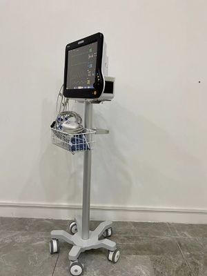 Bayi baru lahir 3 inci Silent Wheels Medical Monitor Trolley Penerbangan Aluminium Material