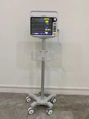 3 inci Silent Wheels Modular Patient Monitor Trolley Dengan Bahan Aluminium Penerbangan