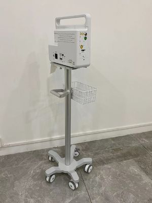 Veterinary Aviation Aluminium Matieral Patient Monitor Trolley Dengan 3 Inch Silent Wheels
