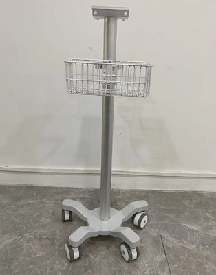 Bayi baru lahir 3 inci Silent Wheels Medical Monitor Trolley Penerbangan Aluminium Material