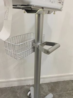 Anestesi 3 Inch Silent Wheels Medical Monitor Trolley Penerbangan Aluminium Material