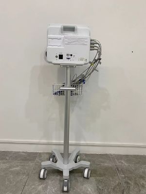ICU Aviation Aluminium Matieral Monitor Pasien Trolley Dengan 3 Inci Silent Roads