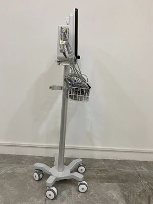 3 inci Silent Wheels Modular Patient Monitor Trolley Dengan Bahan Aluminium Penerbangan