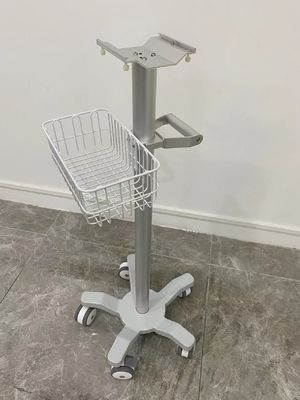 3 inci Silent Wheels Modular Patient Monitor Trolley Dengan Bahan Aluminium Penerbangan