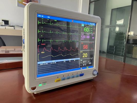 TFT LCD Medical Electronic Vital Signs Monitor Dengan ECG SPO2 NIBP Dan Pengukuran Temp