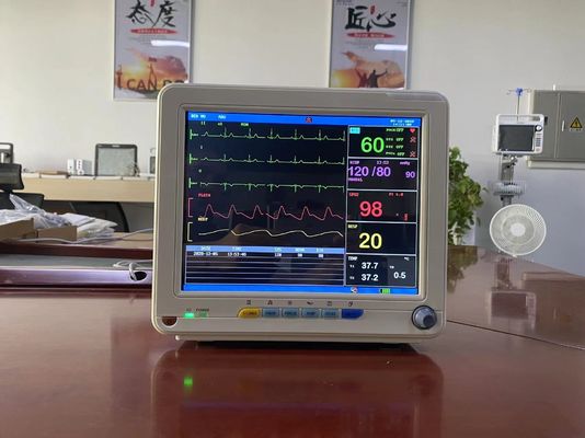 TFT LCD Medical Electronic Vital Signs Monitor Dengan ECG SPO2 NIBP Dan Pengukuran Temp