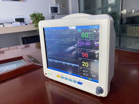 TFT LCD Medical Electronic Vital Signs Monitor Dengan ECG SPO2 NIBP Dan Pengukuran Temp