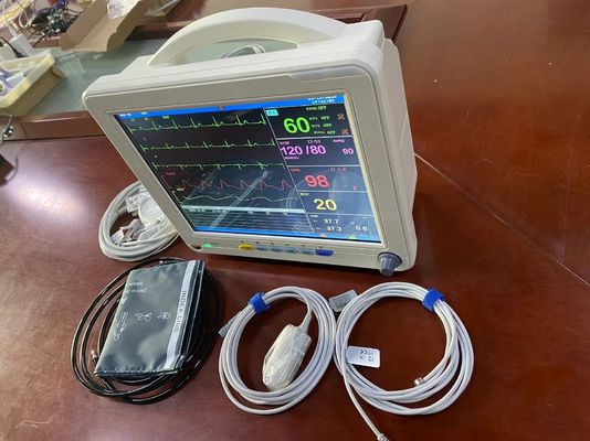 Off Warna Putih Portable Vital Signs Monitor Dengan EKG SPO2 NIBP Dan Pengukuran Temp