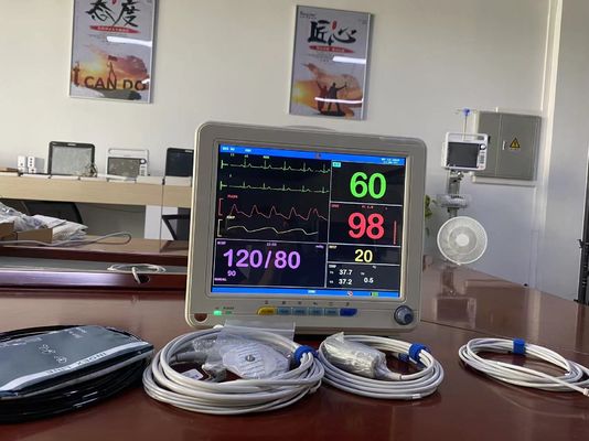 Perangkat pemantauan medis portabel dengan monitor tanda vital layar LCD TFT 12,1 inci