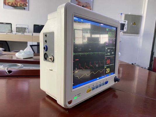 12.1 inci TFT LCD Screen Portable Heart Patient Monitor ECG SPO2 NIBP Monitor Tanda-tanda Penting