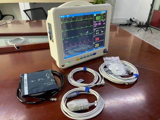12.1 inci TFT LCD Multiparameter Portable Monitor Pasien Dengan EtCO2 EKG SPO2 NIBP
