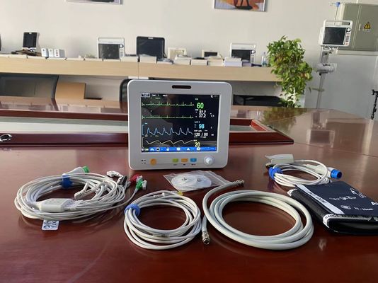 Ringan 8.4 Inci Portable Monitor Pasien, EKG SPO2 NIBP Temp Vital Tanda Monitor