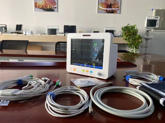 8.4 inci TFT LCD Screen Portable Vital Signs Monitor untuk SPO2 NIBP Temp EKG EtCO2