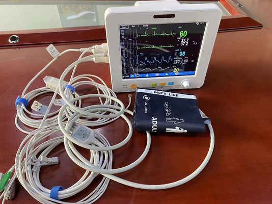 8.4 inci TFT LCD Screen Portable Patient Monitor Untuk SPO2 NIBP Temp EKG EtCO2