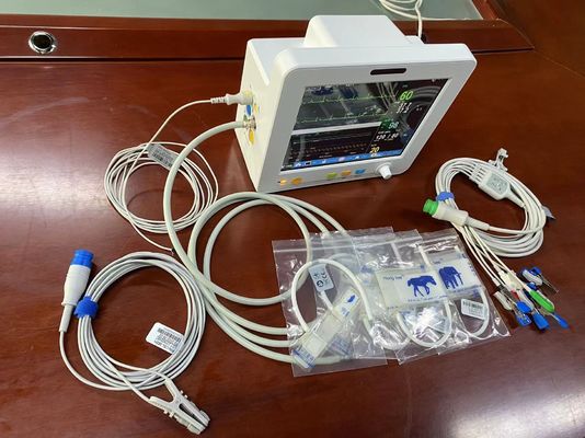Monitor Vital Veterinary Portable dengan EtCO2 EKG SPO2 NIBP dan Pengukuran Temp